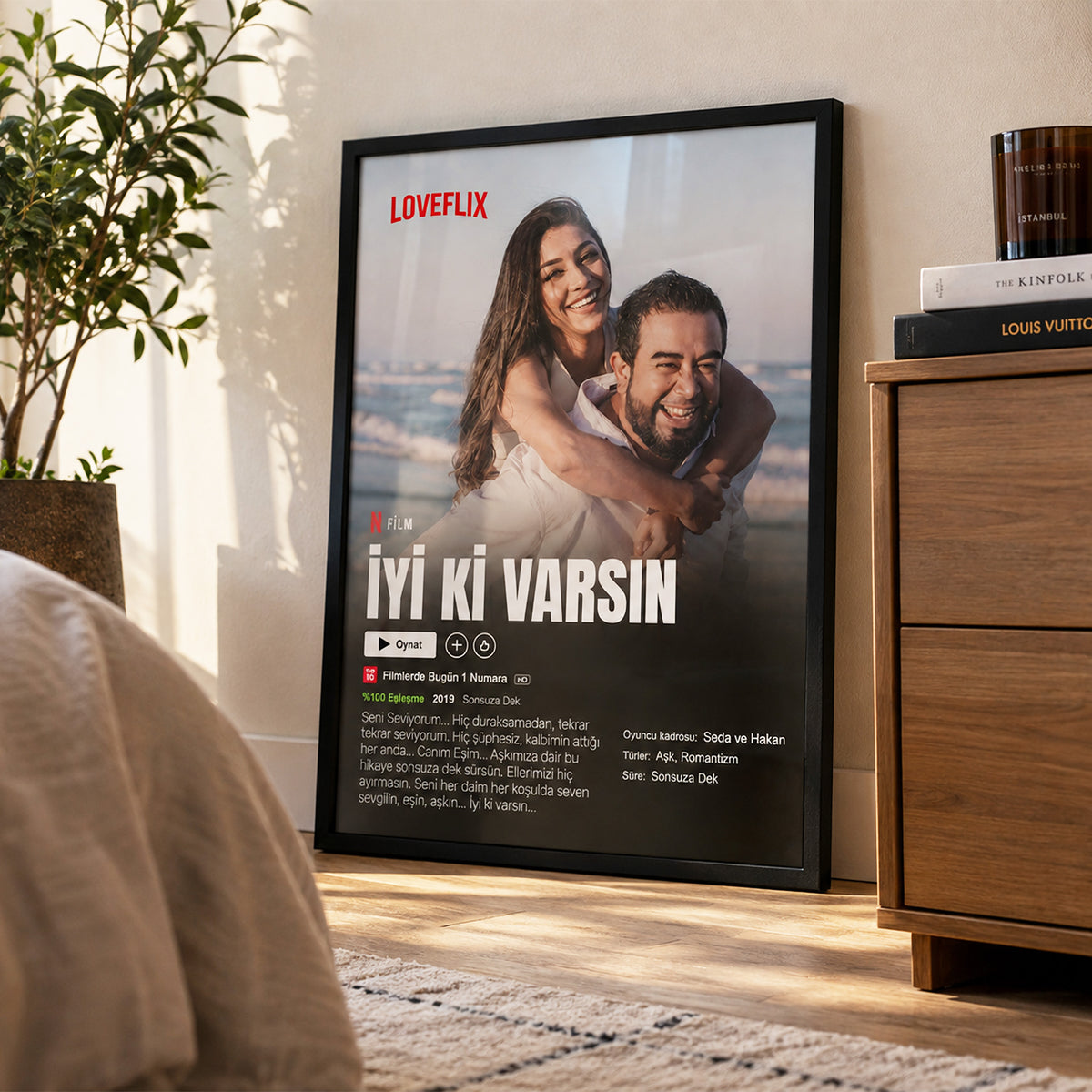 Loveflix Temalı Kişiye Özel Poster Tablo