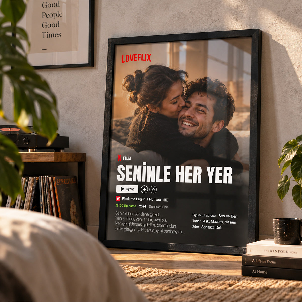 Loveflix Temalı Kişiye Özel Poster Tablo