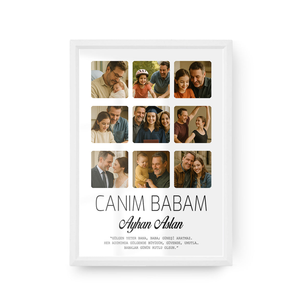 Canım Babam Fotoğraf Baskılı Poster Tablo