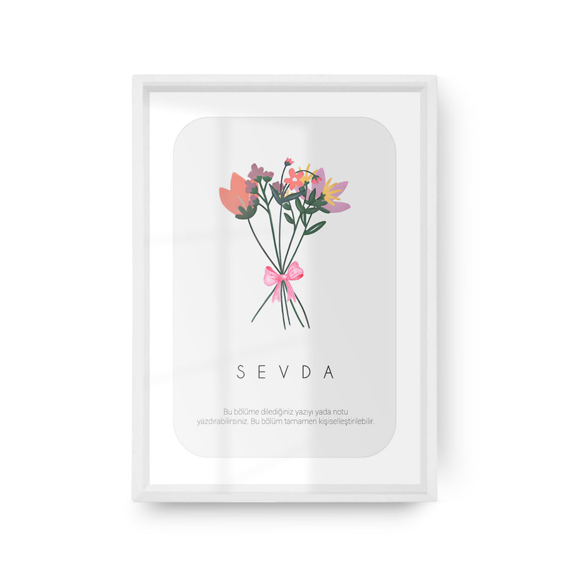 Çiçek Dili Flower Language Poster Tablo