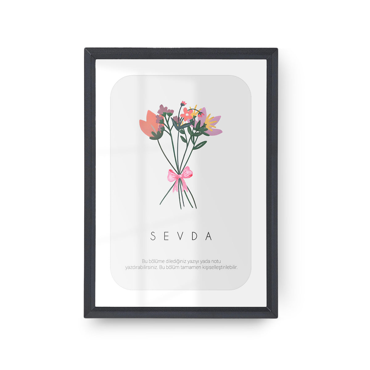 Çiçek Dili Flower Language Poster Tablo