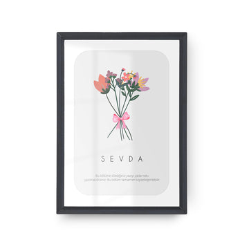 Çiçek Dili Flower Language Poster Tablo