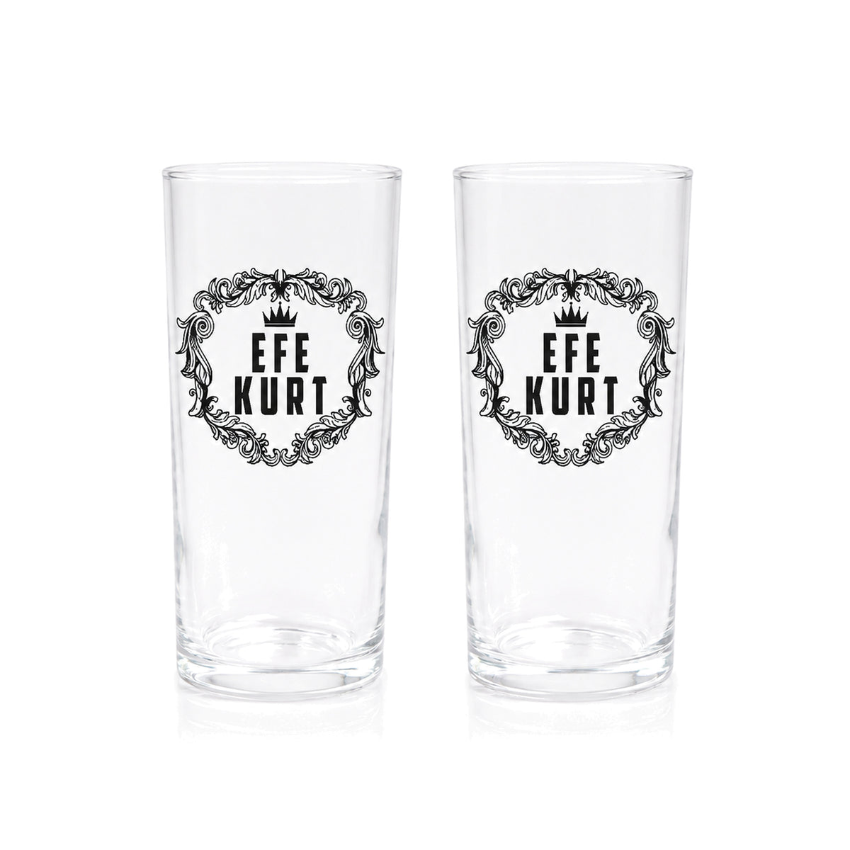 Kişiye Özel İsimli Rakı Kadehi - İkili Rakı Bardağı