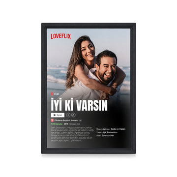 Loveflix Temalı Kişiye Özel Poster Tablo